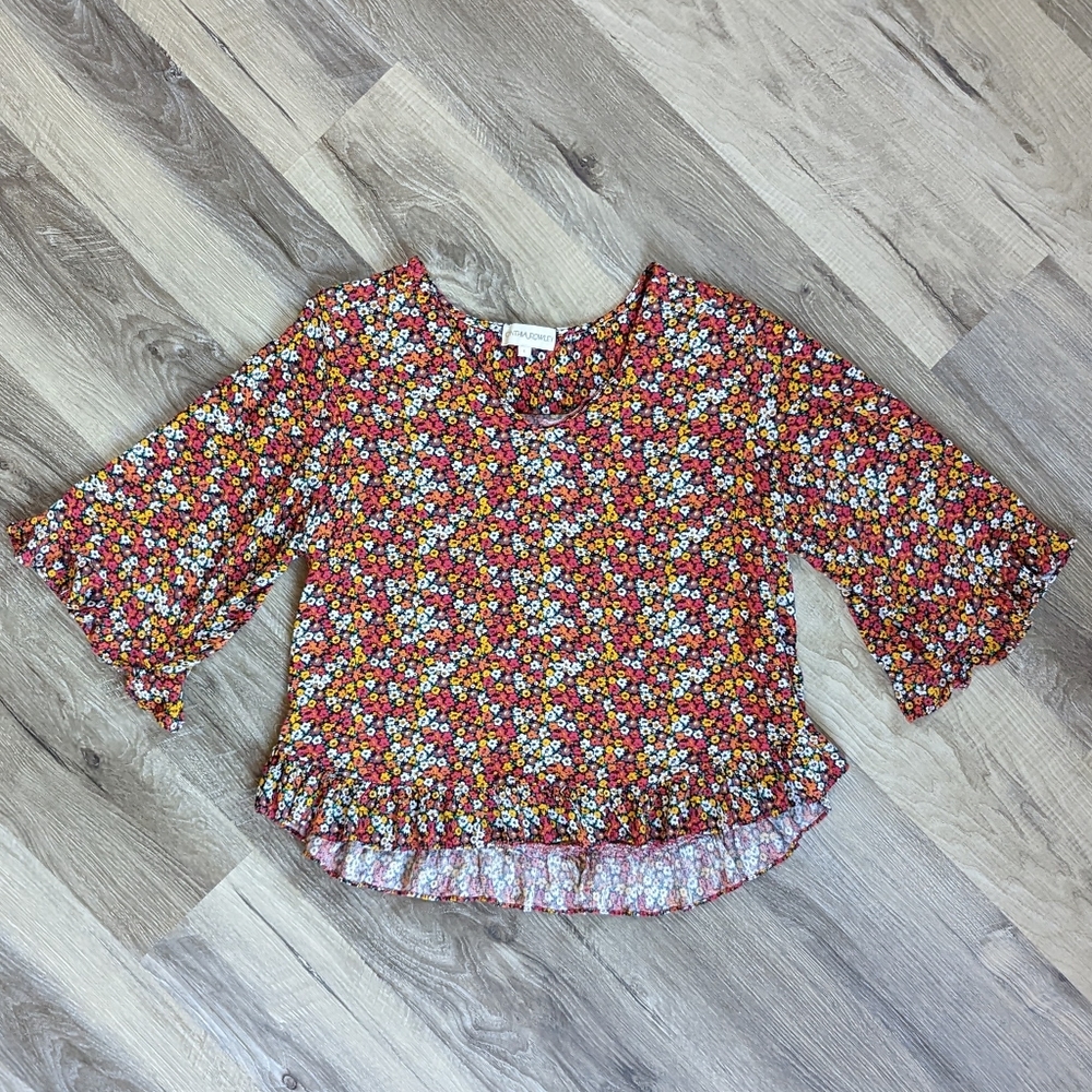 Ruffles Floral Blouse